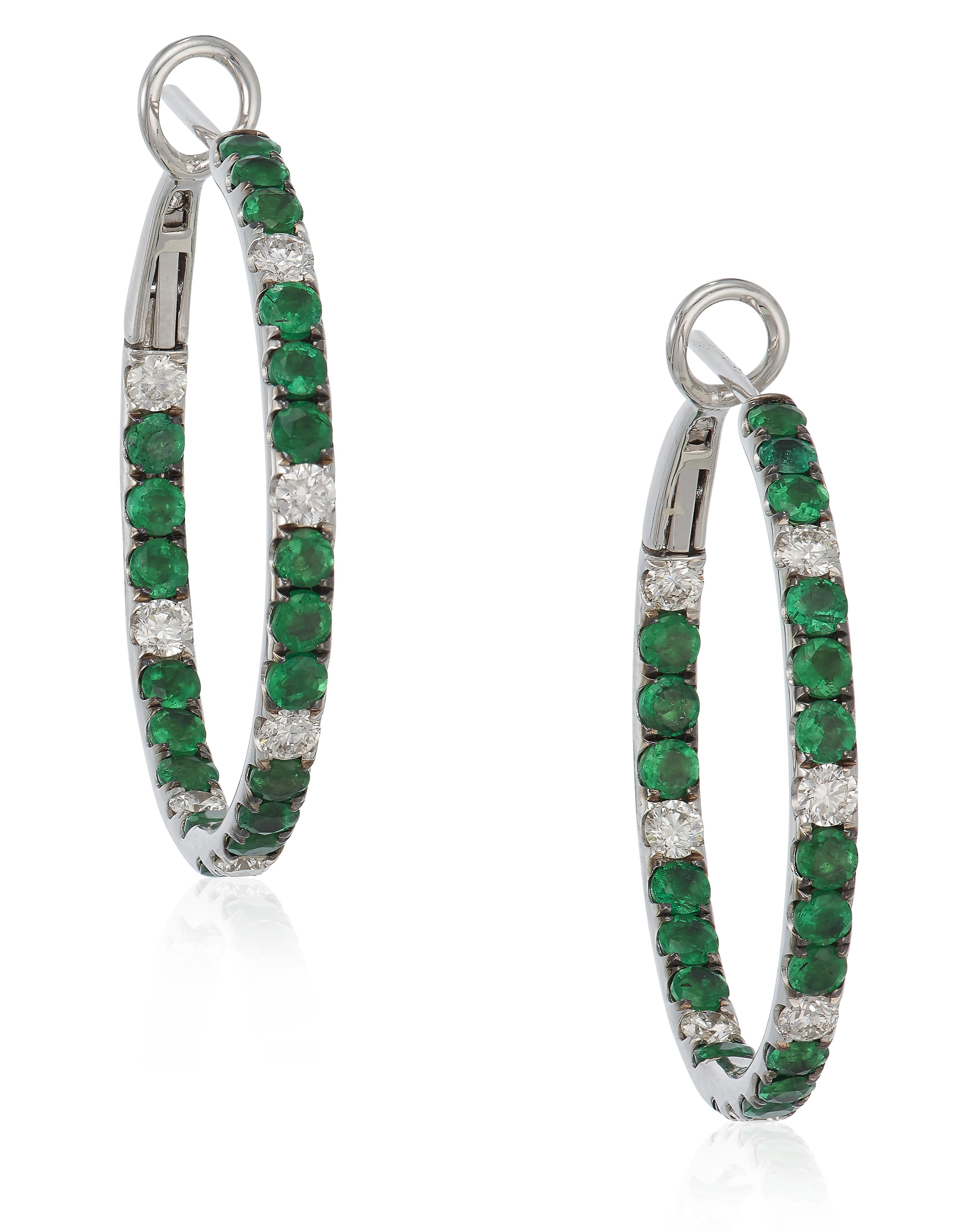 Small emerald earrings